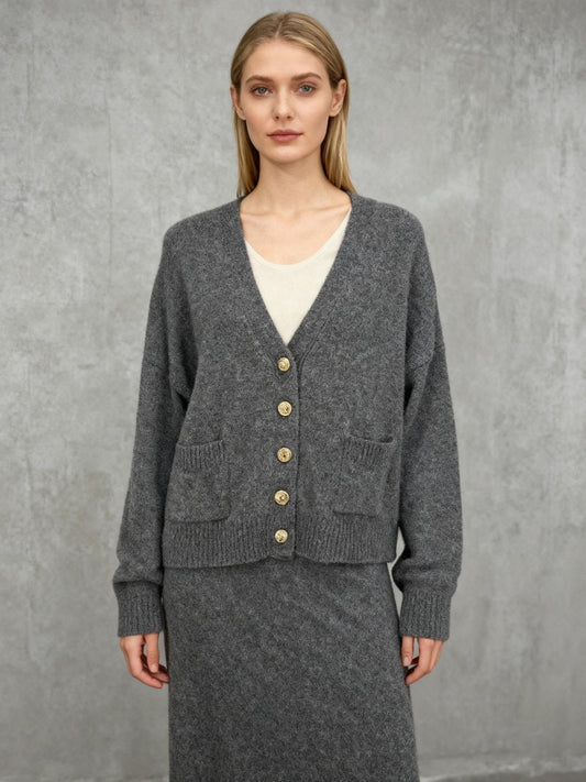 ZARA Women’s Gray Wool Cardigan – Size S
