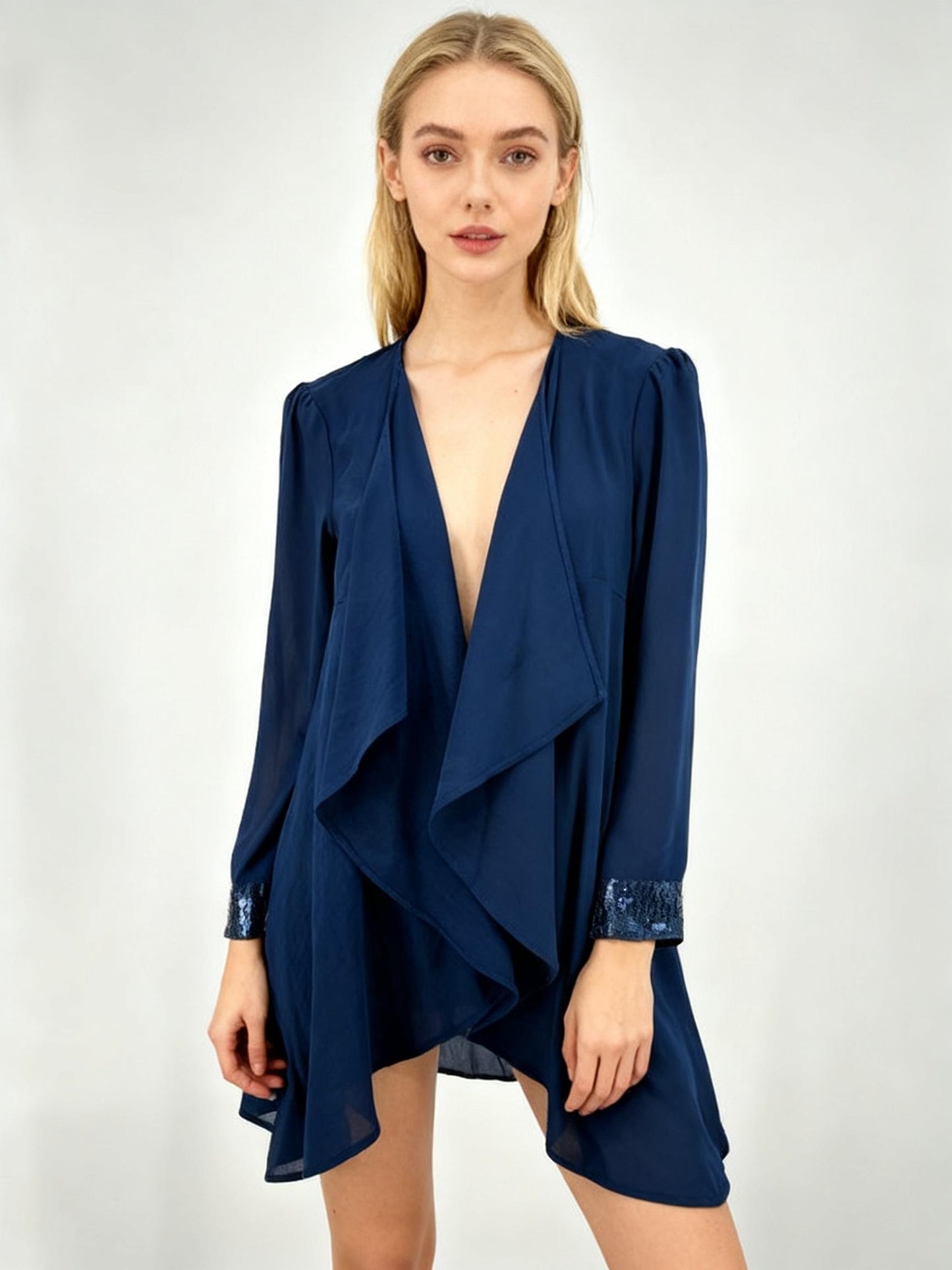 GRACE KARIN Women’s Blue Sheer Cardigan – Size M