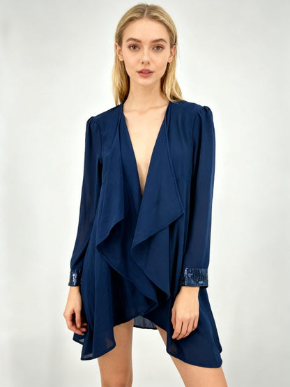 GRACE KARIN Women’s Blue Sheer Cardigan – Size M