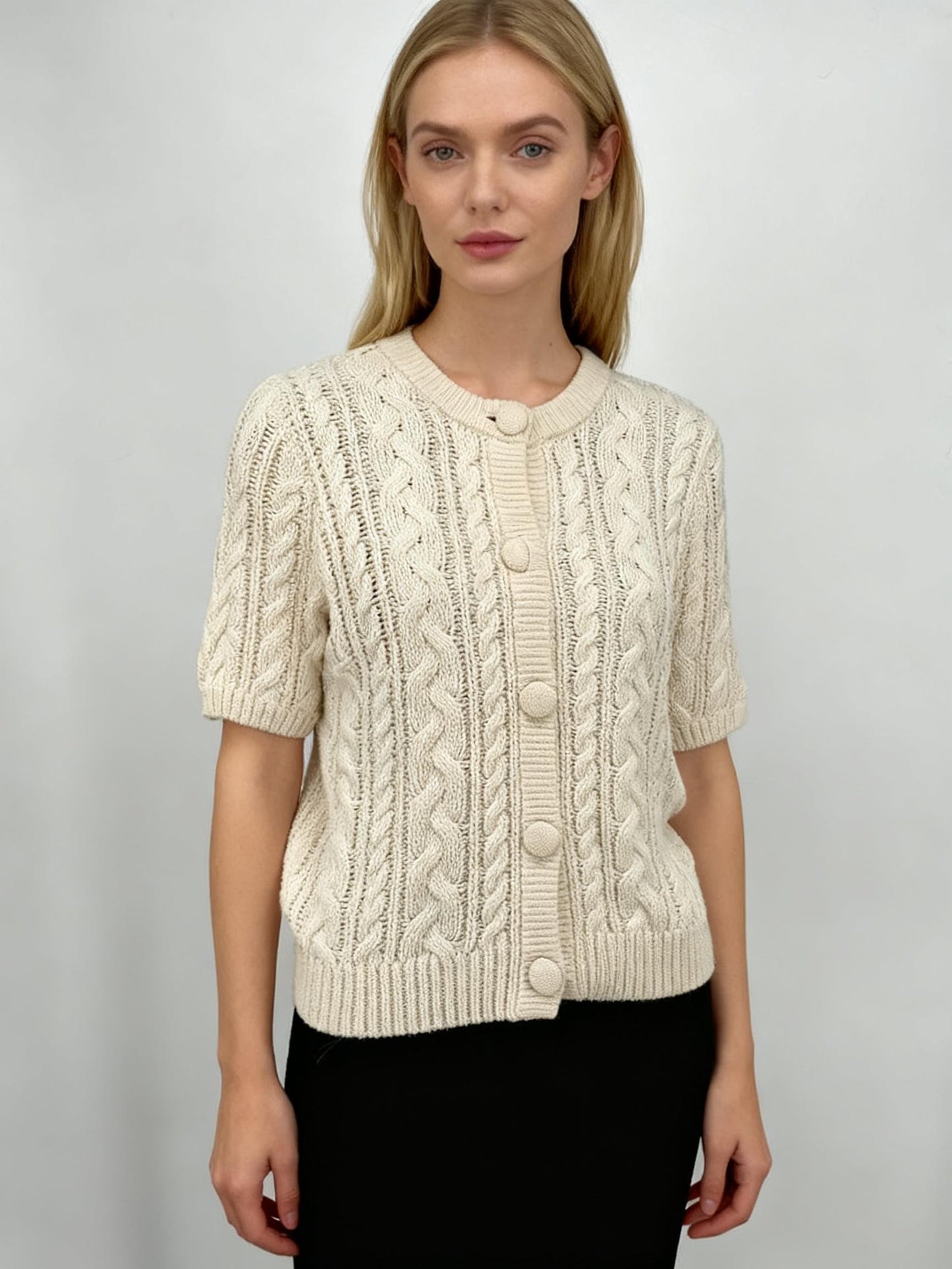 H&M Women’s Knit Short Sleeve Cardigan – Size S