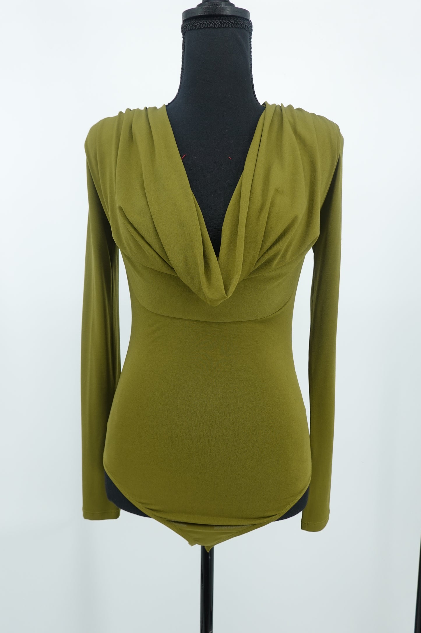 ZARA SHOULDER PAD DRAPEDBODYSUIT -Pistachio green size S