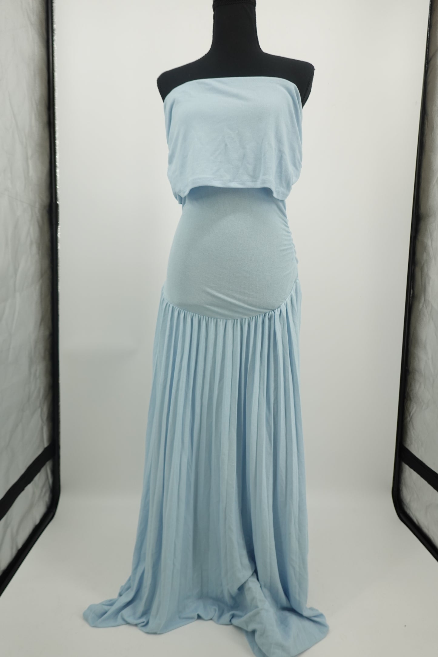 Women's Light Blue Floor-Length Dress – Size M