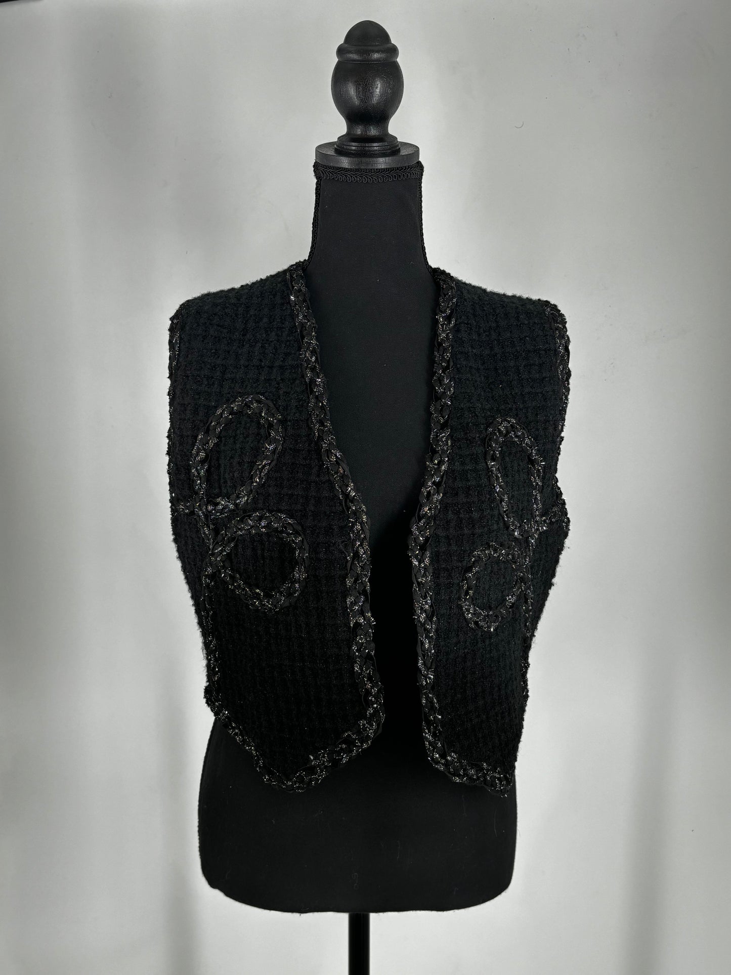 ZARA Women's Black Knitted Short Vest – Size M