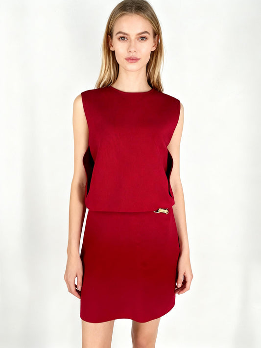 ZARA Women’s Red Two-Piece Set (Sleeveless Top & Skirt) – Size L