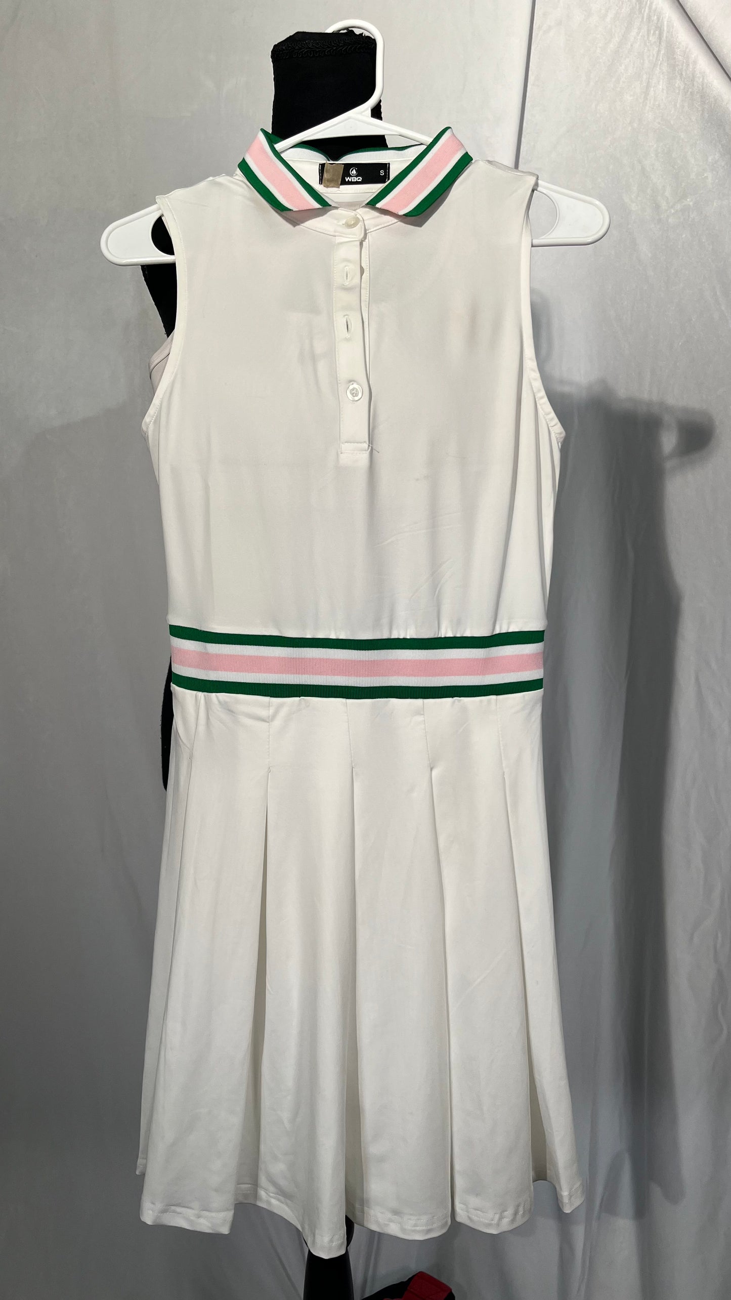 Golf Dress for Women Tennis Dresses Elastic Waist Polo Collar Sleeveless Sport Active Exercise Workout Athletic Dress Size S