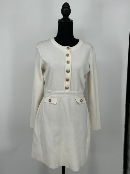 Women's White Cotton Dress – Size M