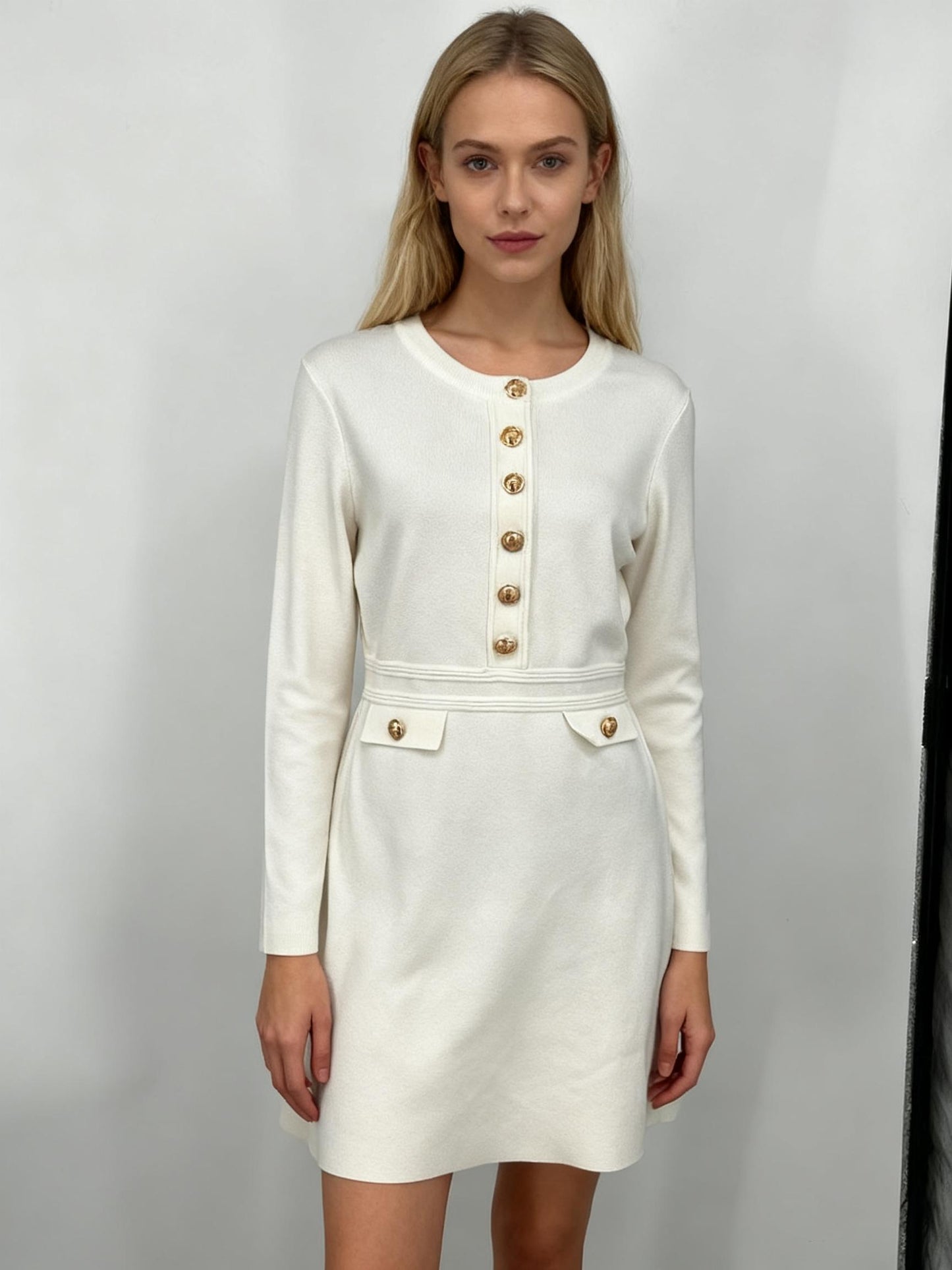 Women's White Cotton Dress – Size M