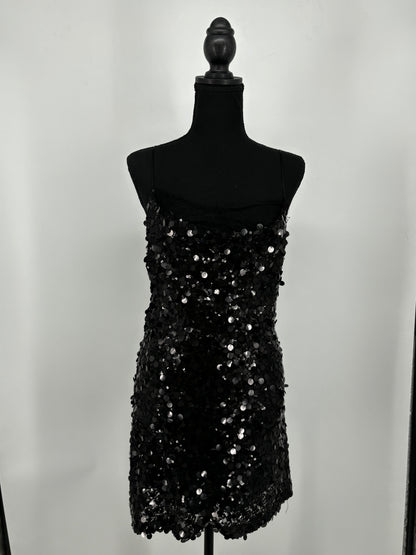 ZARA Women's Black Sequin Mini Skirt – Size S