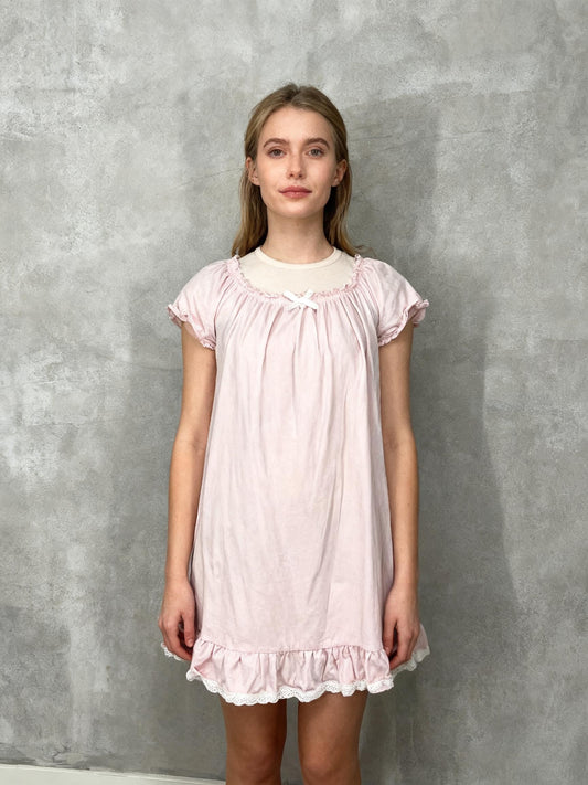 Women's Pink Bow Nightgown – Size S