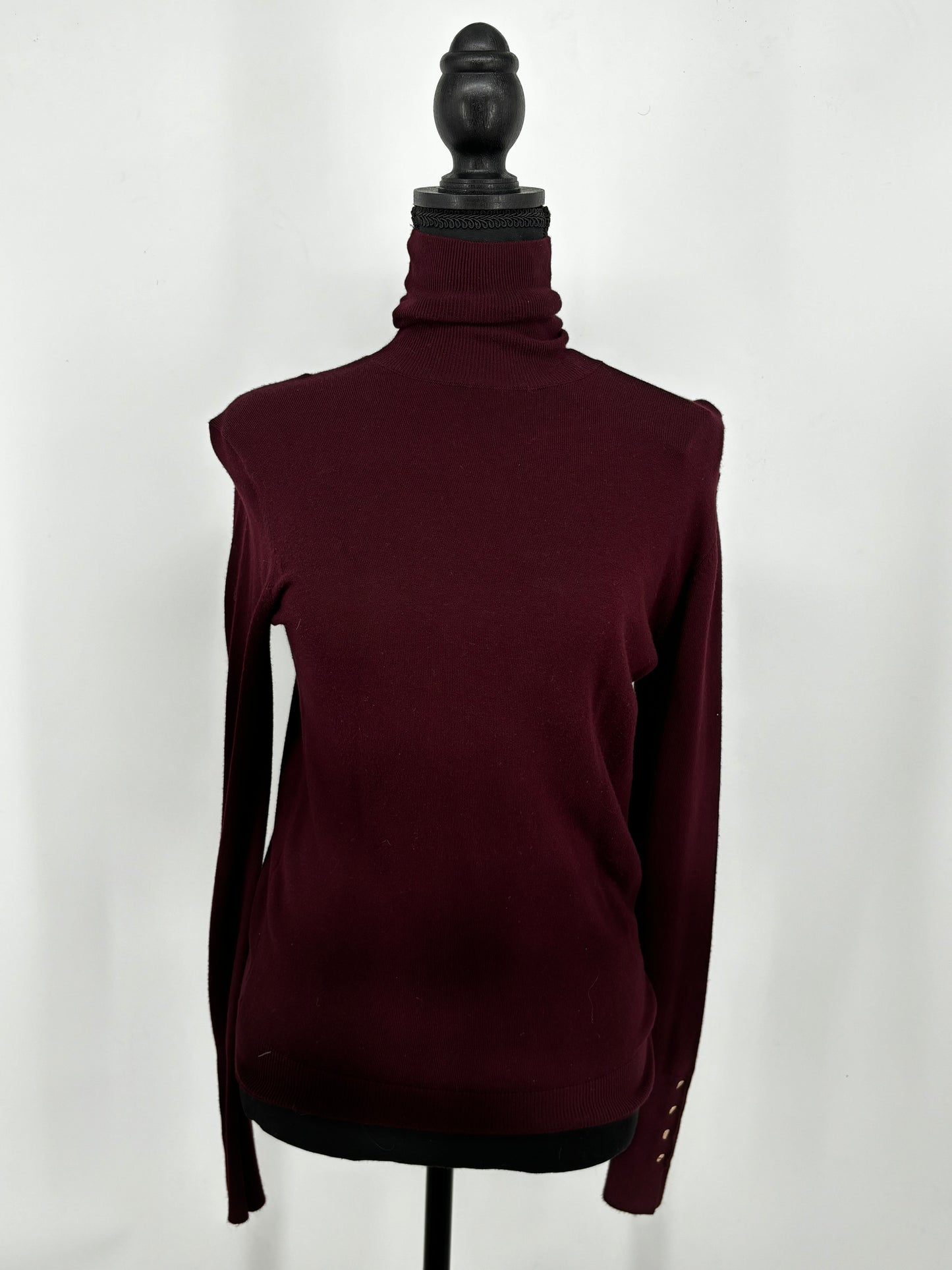 ZARA Women's Wine Red Turtleneck Sweater – Size M