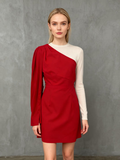 Women’s Red Off-Shoulder Dress – Size S