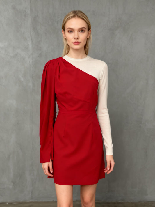 Women’s Red Off-Shoulder Dress – Size S