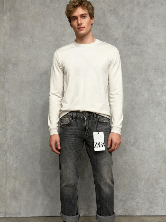 ZARA Men’s Black Denim Jeans – Size 6/7