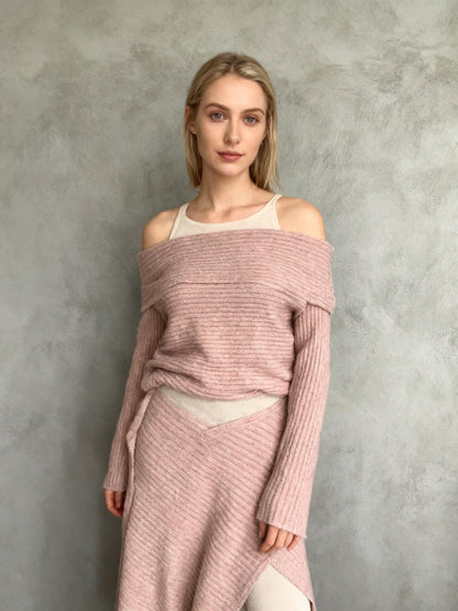 H&M Women’s Pink Open-Back Sweater – Size S