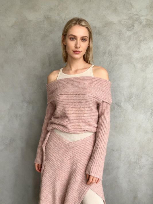 H&M Women’s Pink Open-Back Sweater – Size S