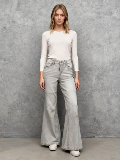 Women’s Gray Denim Jeans – Size 11/12