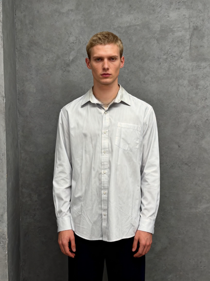 Men’s White Button-Up Shirt –size xl
