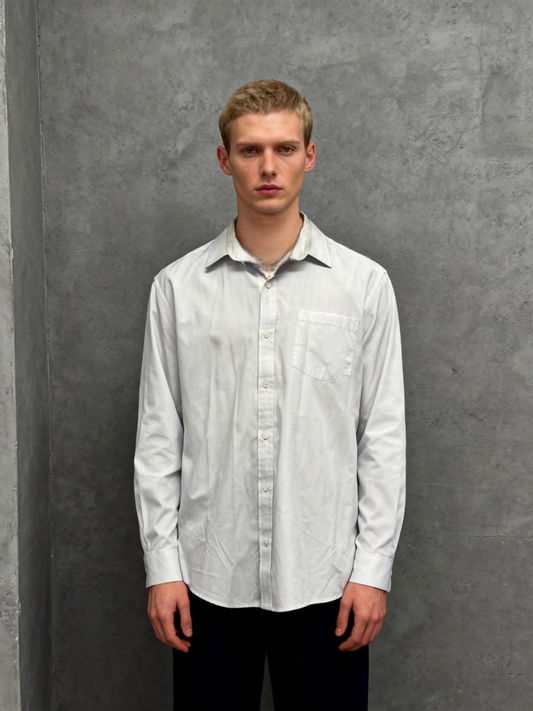 Men’s White Button-Up Shirt –size xl