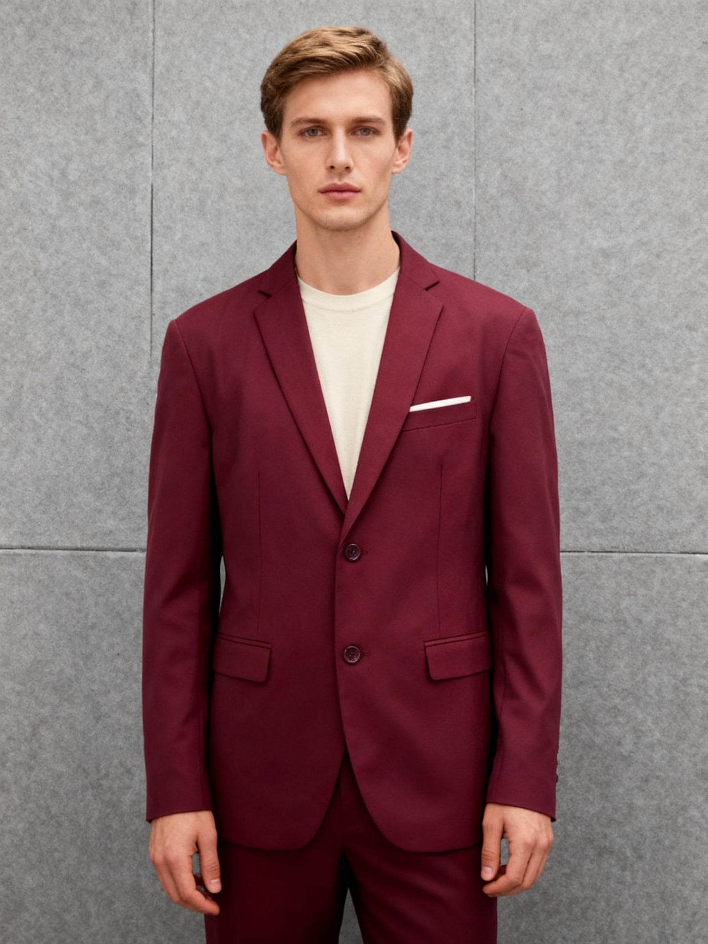 COOFANDY Men’s Dark Red Blazer And Pants – Size M