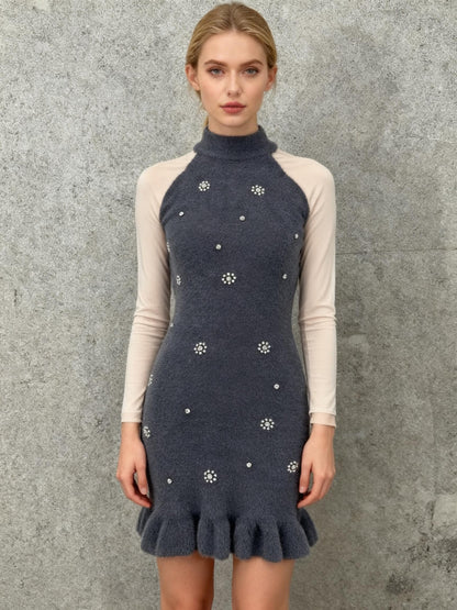 ZARA Women’s Gray Halter Neck Knit Sleeveless Dress – Size S