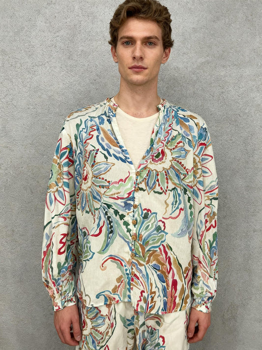 Men’s Vintage Hawaiian Floral Shirt – Size S