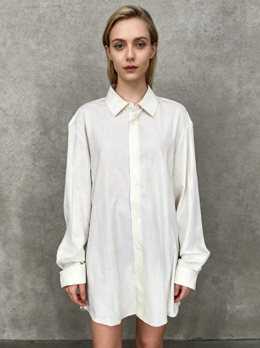 Women’s White Button-Up Shirt – Size XL