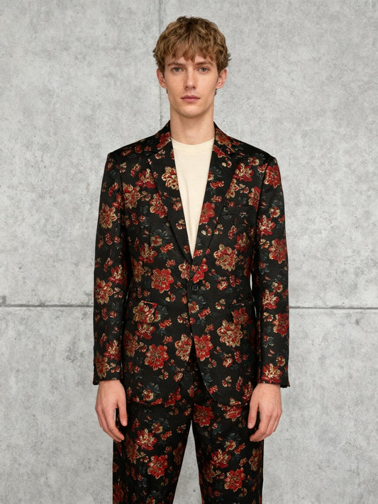 COOFANDY Men’s Black Jacquard Blazer – Size no