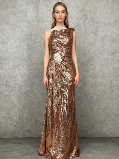 Women’s Gold Sequin Mermaid Skirt