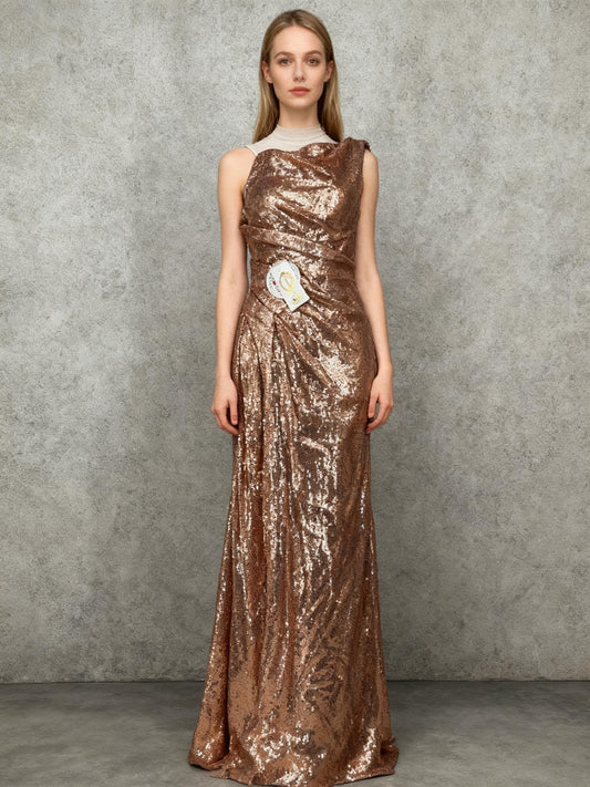 Women’s Gold Sequin Mermaid Skirt