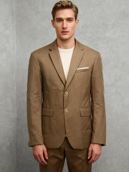 Men’s Light Brown Casual Blazer – Size L