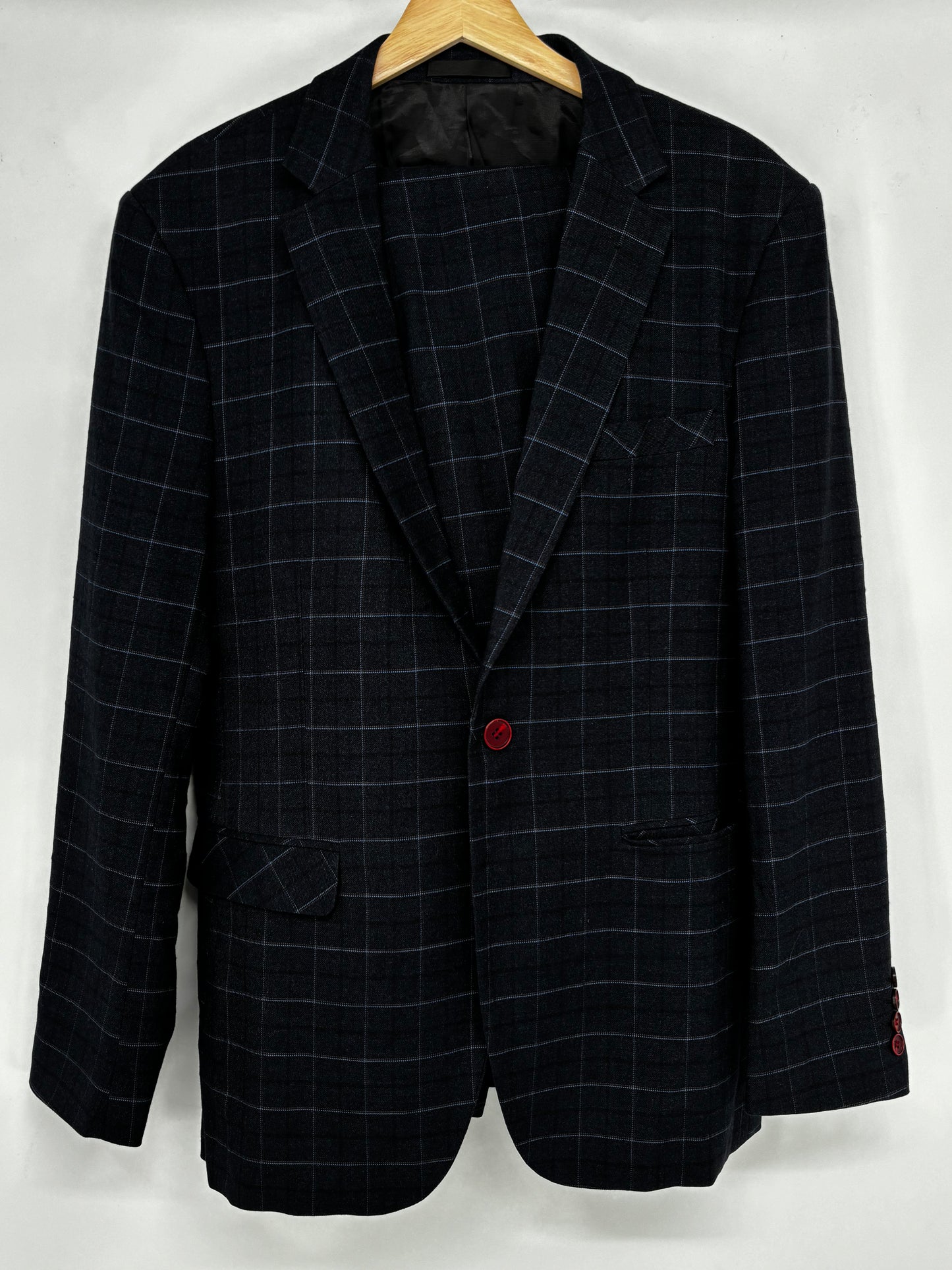 Men’s Black Checkered Blazer And Pants size 40