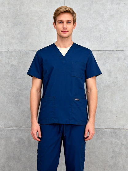 Men’s Navy Blue Medical Scrub Set – Size S