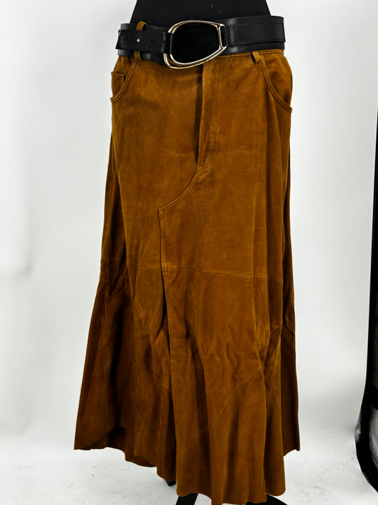 Women’s Brown Corduroy Midi Skirt size no