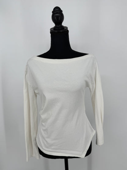 ZARA Women’s White One-Shoulder Fitted Top – Size S