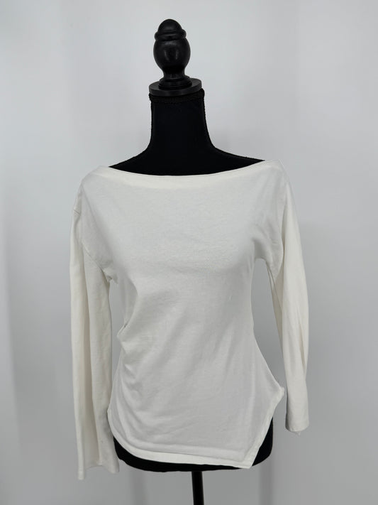 ZARA Women’s White One-Shoulder Fitted Top – Size S