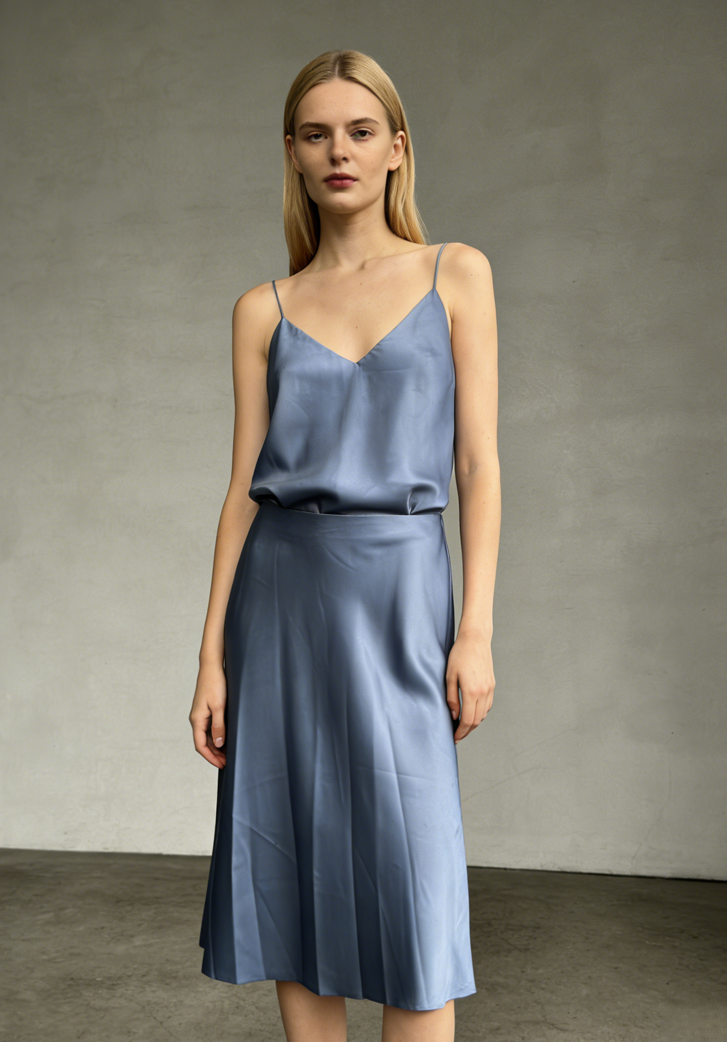 Women's Blue Silk Skirt – Size S