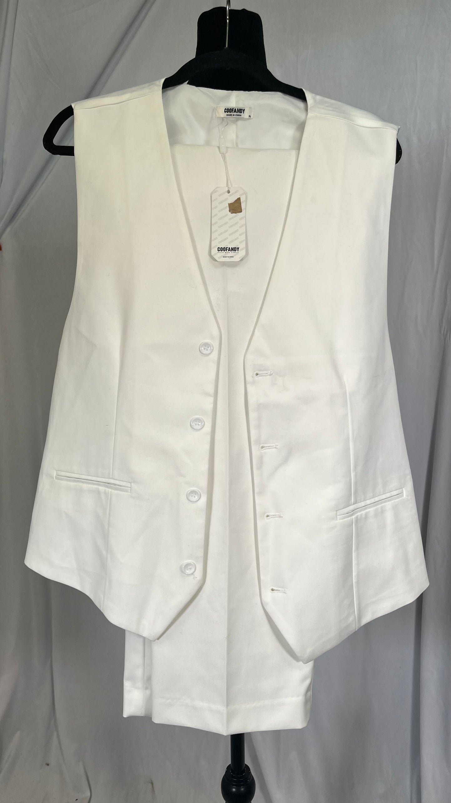 Women's Waistcoat Flap Pockets Decoration One-Button Sleeveless Crop Top Vest Short Camisole VestSize XL