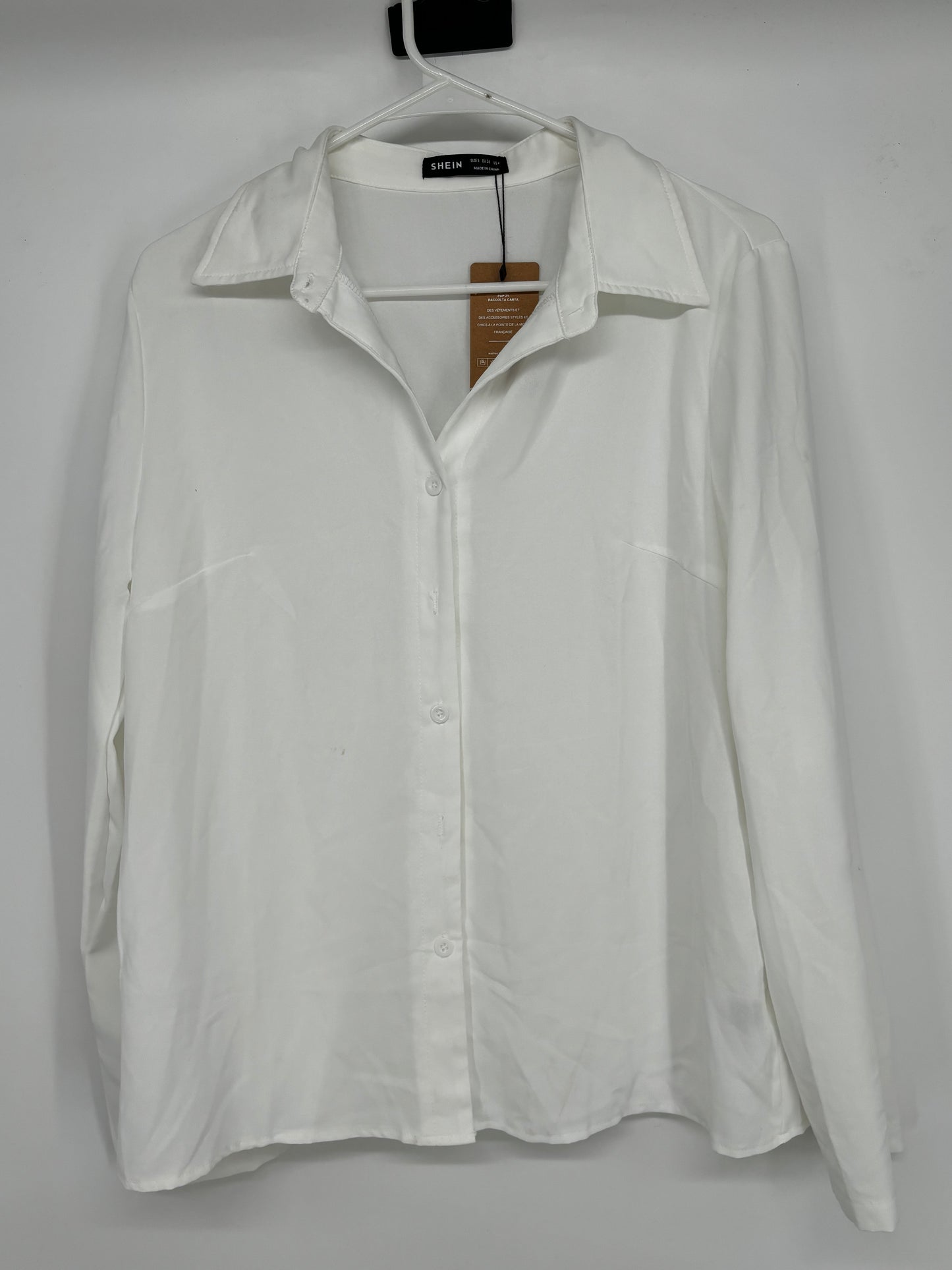 SHEIN Men’s Casual White Shirt Size S