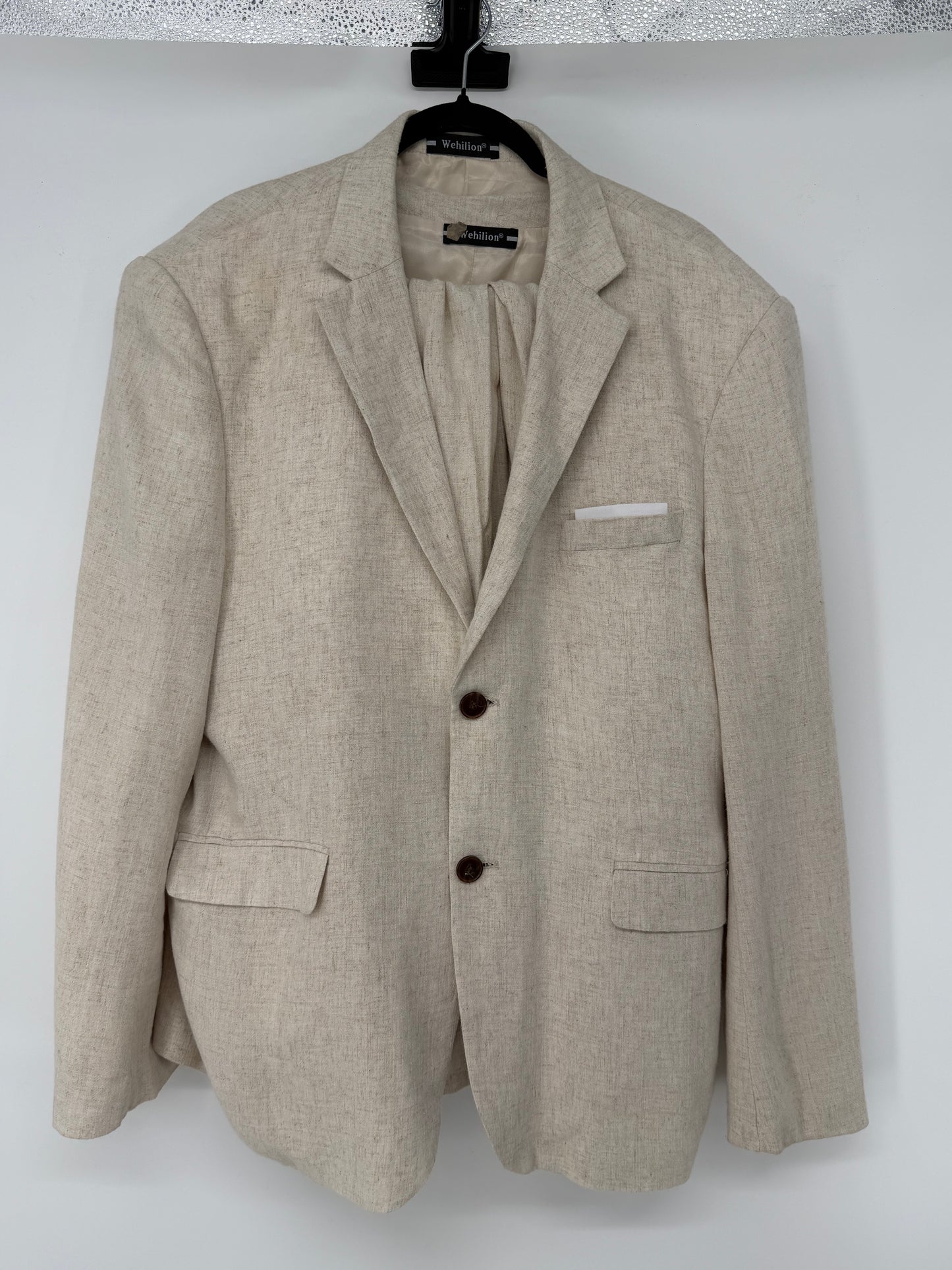 Men’s Khaki Blazer And Pants size L
