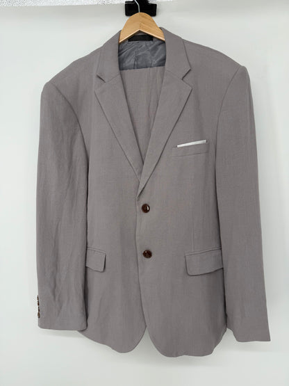 Men’s Gray Heavy Wool Suit Jacket And Pants size m