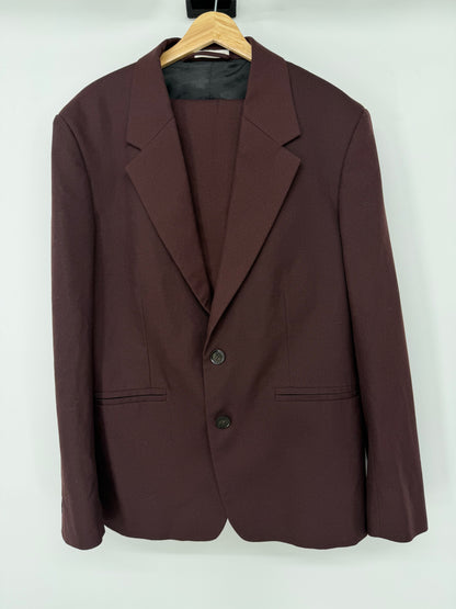 ZARA Men’s brownHeavy Wool Suit Jacket And Pants size 40