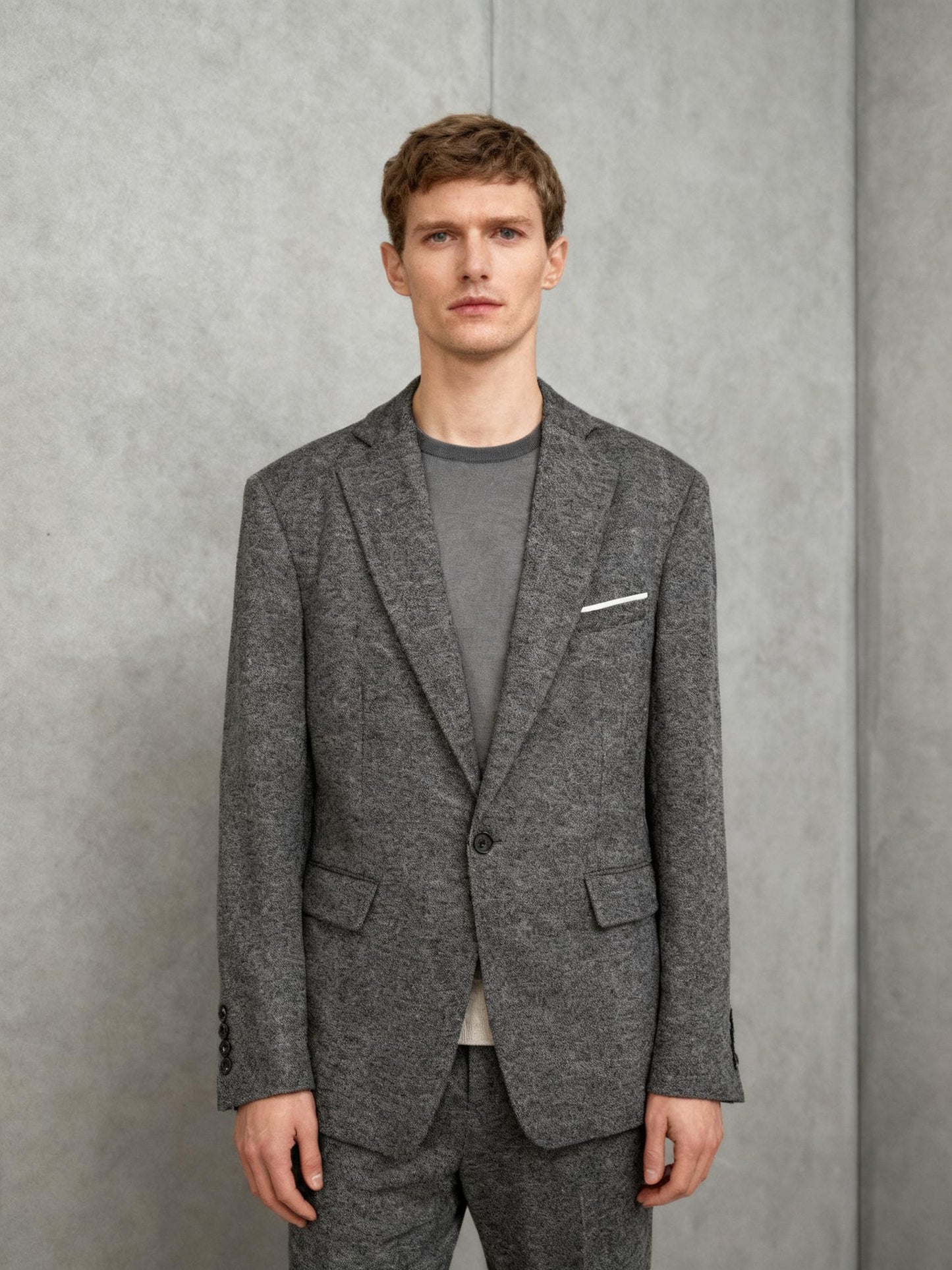 Men’s Gray Thick Formal Jacket And Pants size M
