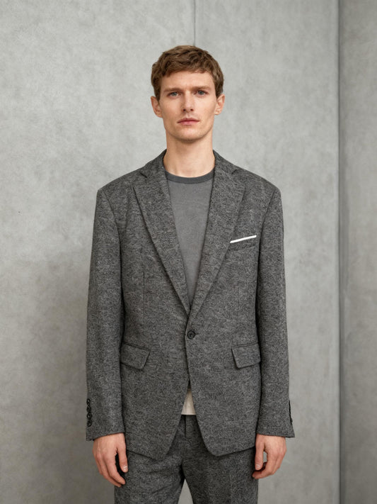 Men’s Gray Thick Formal Jacket And Pants size M