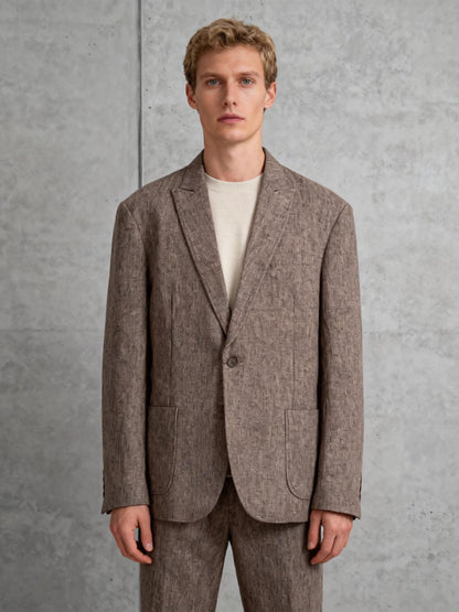 Men’s Brown Gray Casual Blazer size xl