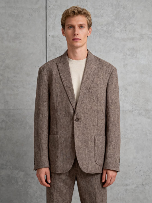 Men’s Brown Gray Casual Blazer size xl