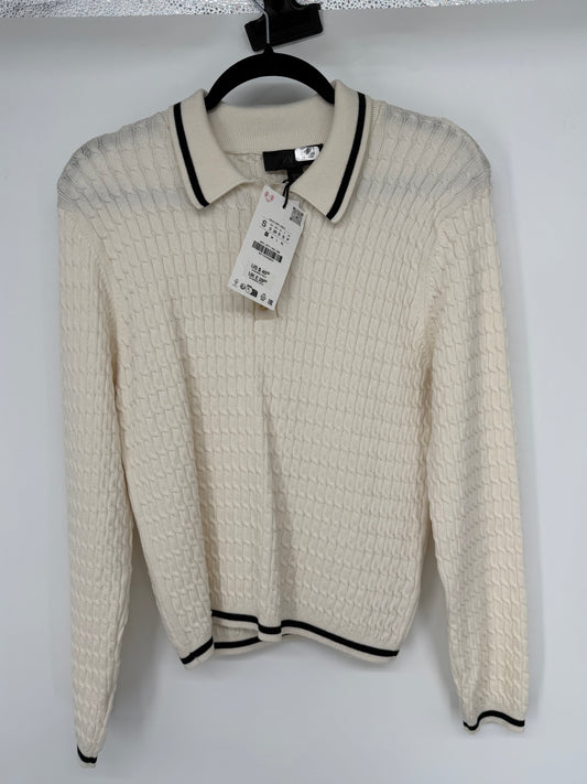 ZARA Women's Off-White Knit Sweater – Size S