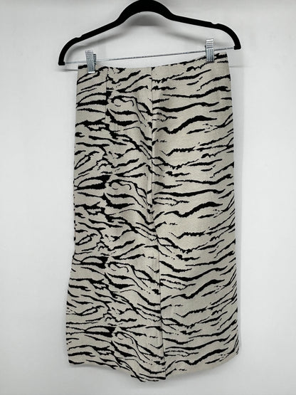 Women's White Skirt with Black Stripes – US Size 4