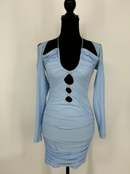 Women's Blue Fitted Dress – Size S
