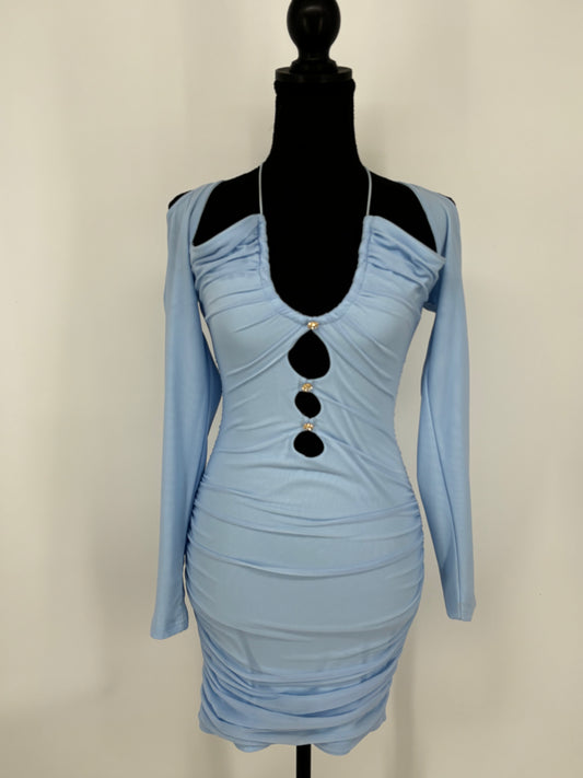 Women's Blue Fitted Dress – Size S