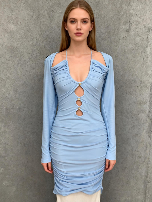 Women's Blue Fitted Dress – Size S